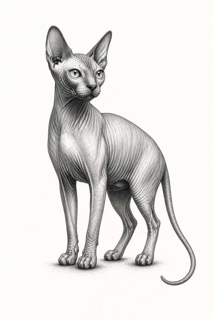 Sphynx poster, Sketch Cats