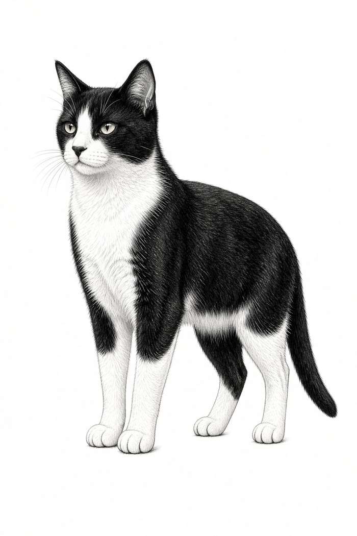 Tuxedo poster, Sketch Cats