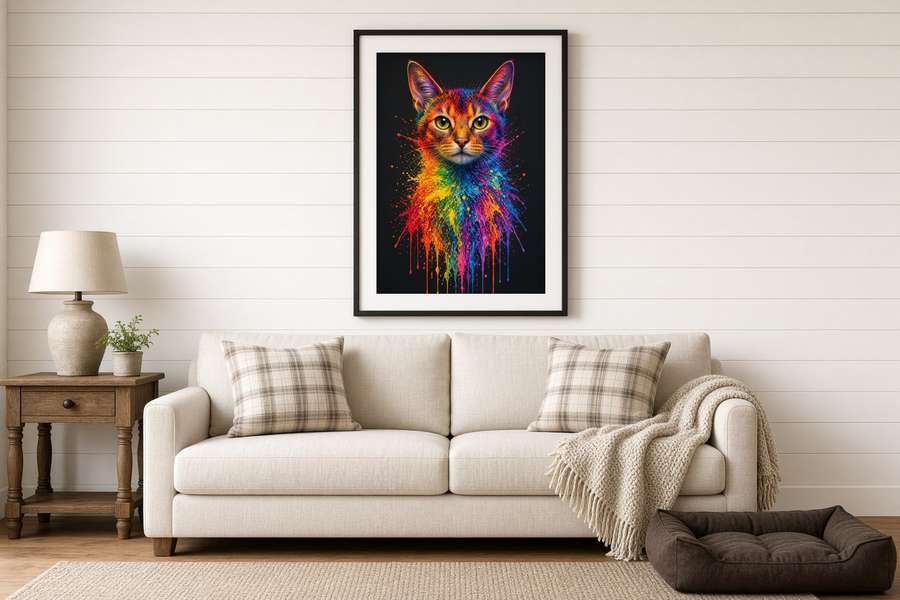 Paint Splash Cats poster example