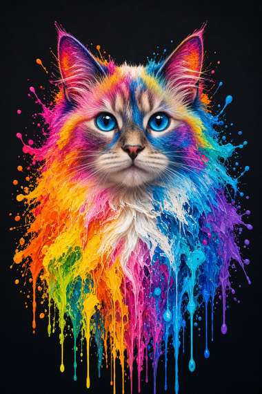 Ragdoll poster, Paint Splash Cats