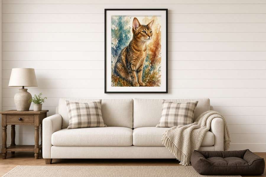 Watercolor Cats poster example
