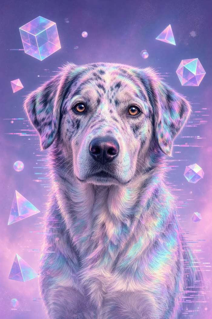 Australian Shepherd (Merle) poster, Cotton Candy Canines