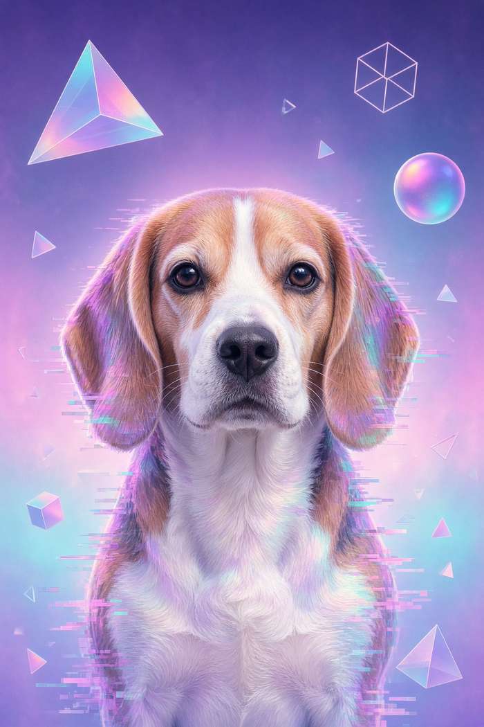 Beagle poster, Cotton Candy Canines