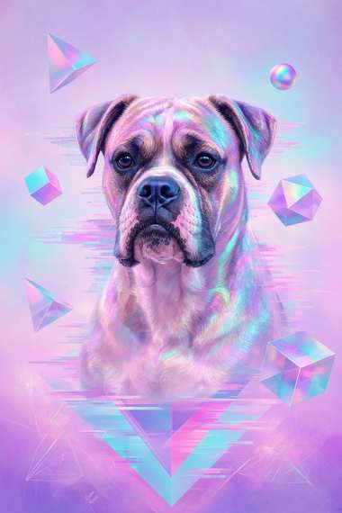 Boxer poster, Cotton Candy Canines