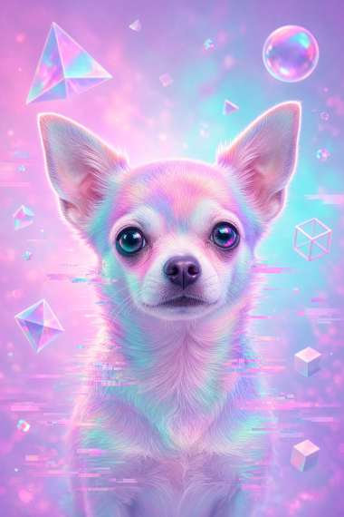 Chihuahua poster, Cotton Candy Canines