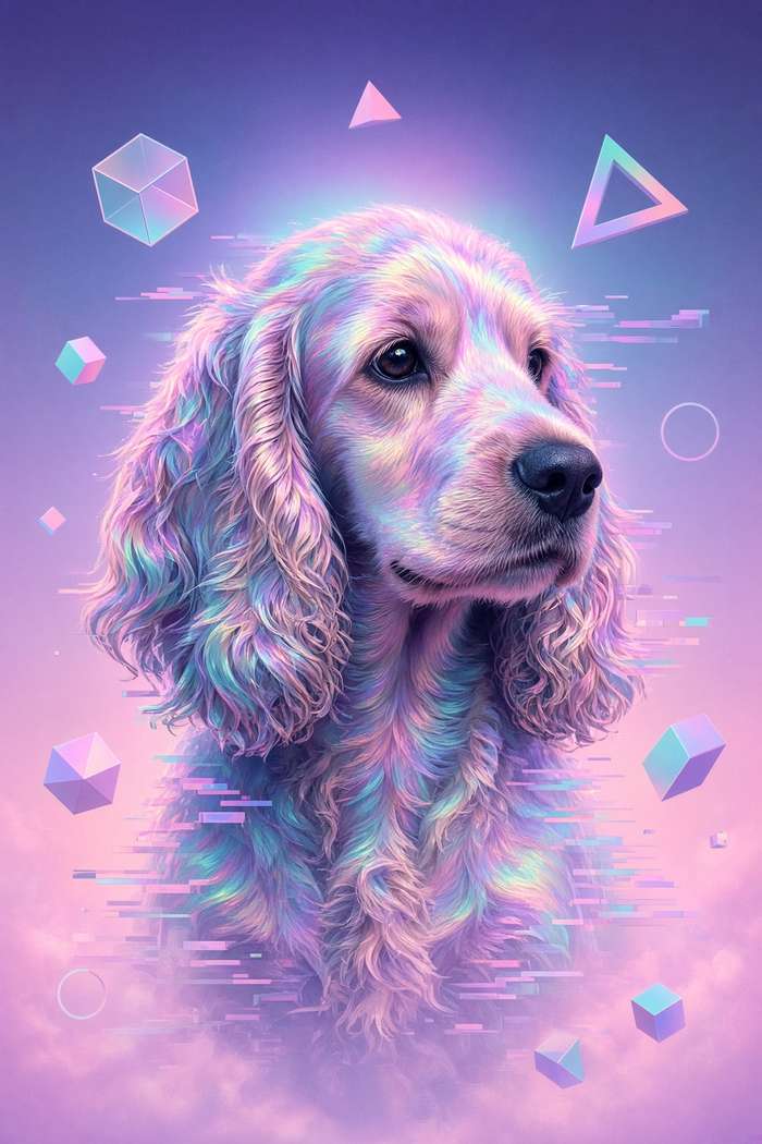 Cocker Spaniel poster, Cotton Candy Canines
