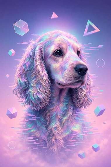 Cocker Spaniel poster, Cotton Candy Canines