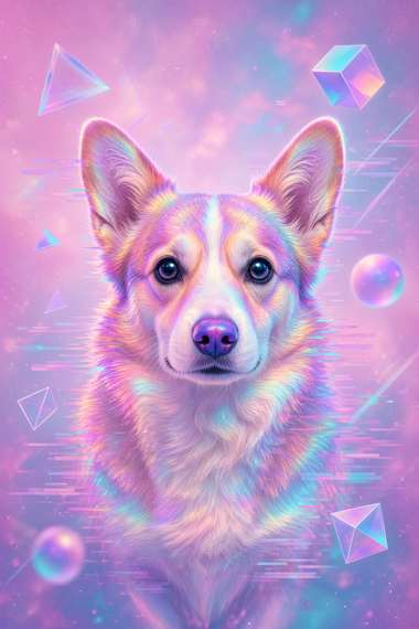 Corgi poster, Cotton Candy Canines