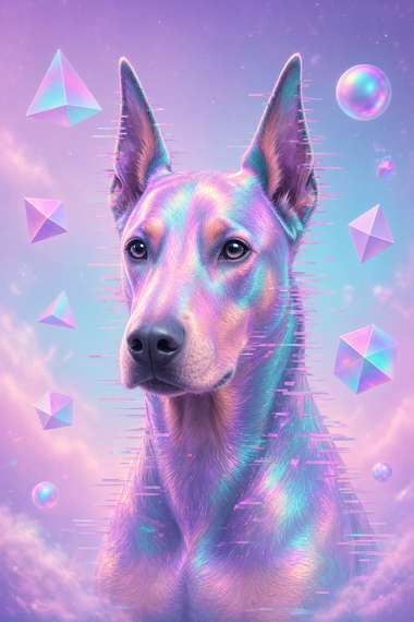 Doberman poster, Cotton Candy Canines
