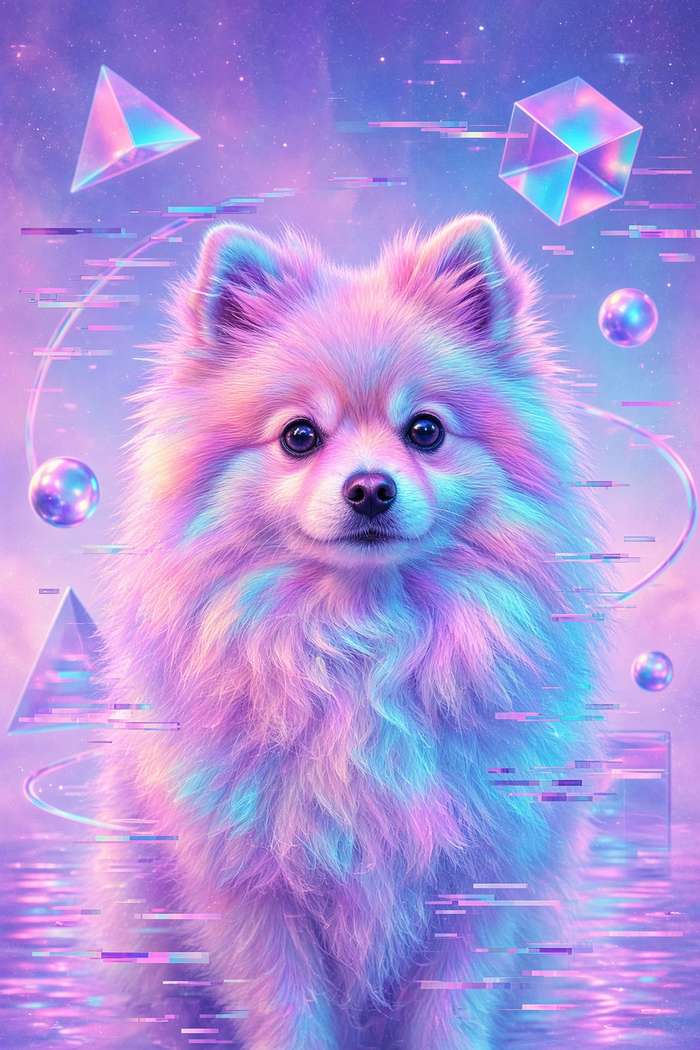Pomeranian poster, Cotton Candy Canines