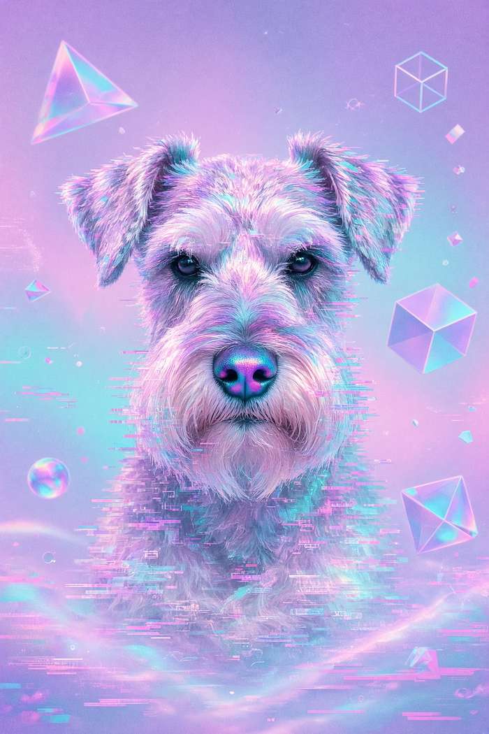 Schnauzer poster, Cotton Candy Canines