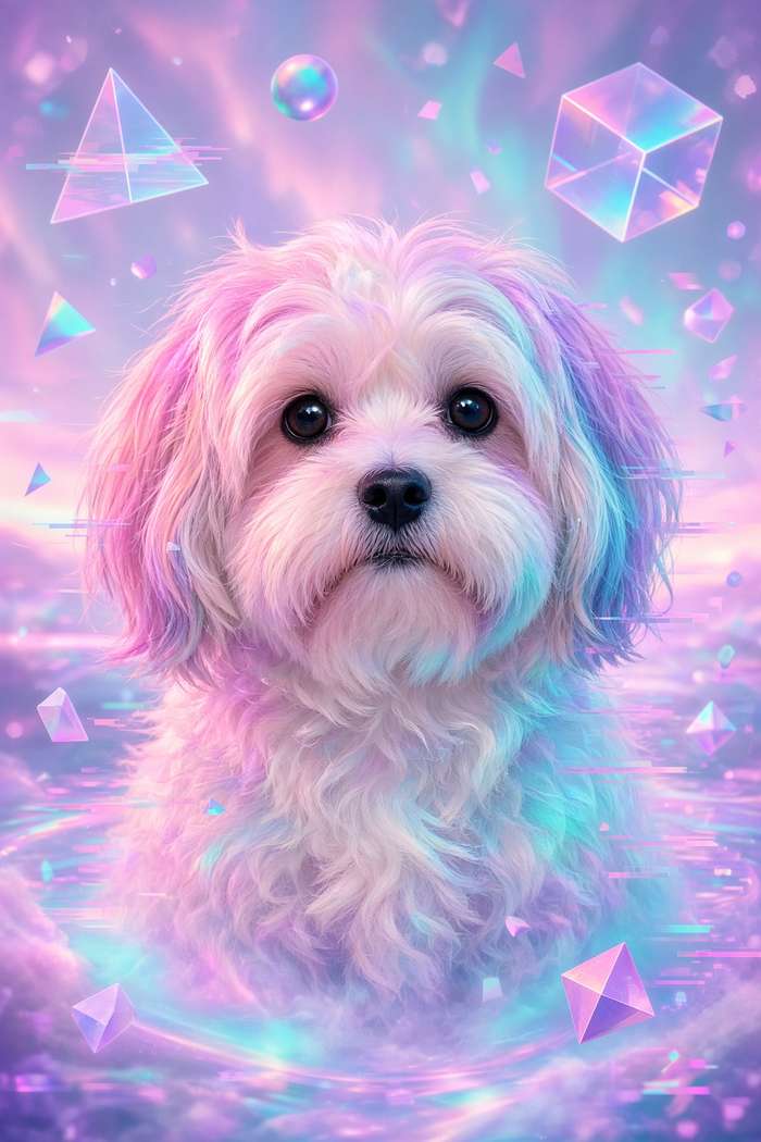 Shih Tzu poster, Cotton Candy Canines