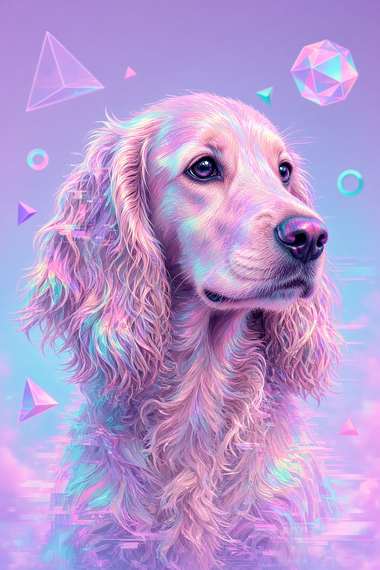 Springerspaniel poster, Cotton Candy Canines