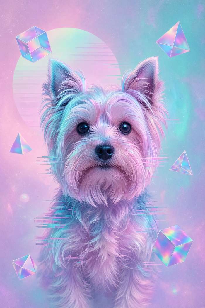 Yorkshire Terrier poster, Cotton Candy Canines
