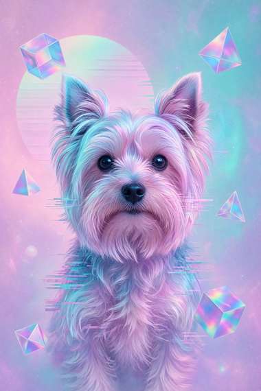 Yorkshire Terrier poster, Cotton Candy Canines