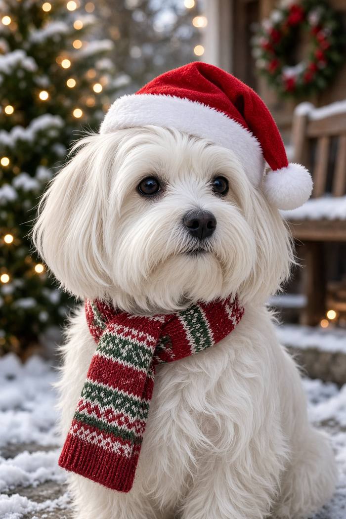 Maltese poster, Christmas Dogs