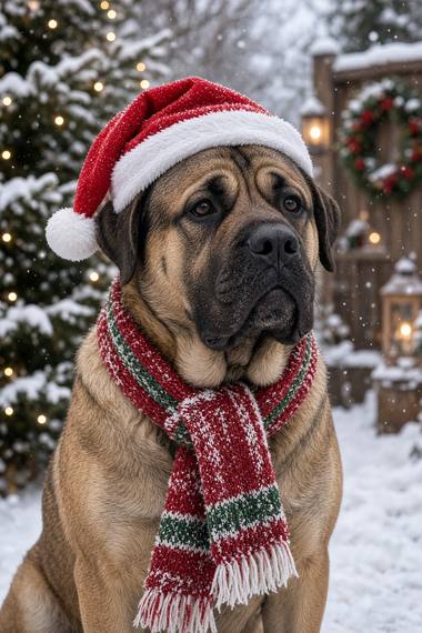 Mastiff poster, Christmas Dogs