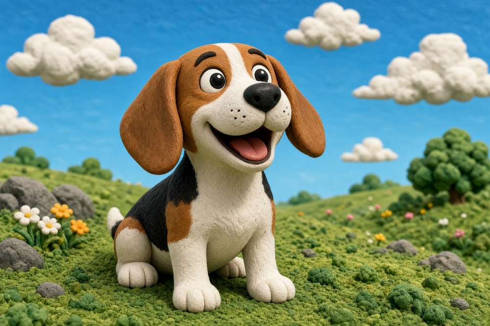 Beagle poster, Claymation Dogs
