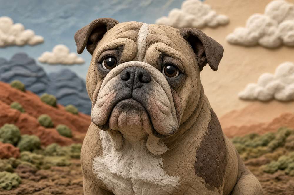 Bulldog poster, Claymation Dogs