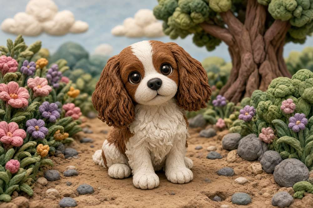 Cavalier King Charles poster, Claymation Dogs
