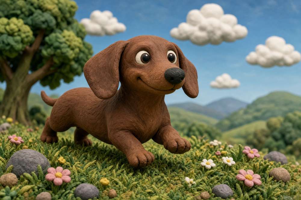 Dachshund poster, Claymation Dogs
