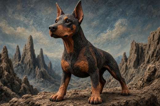 Doberman poster, Claymation Dogs