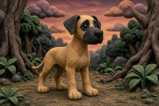 Great Dane poster, Claymation Dogs