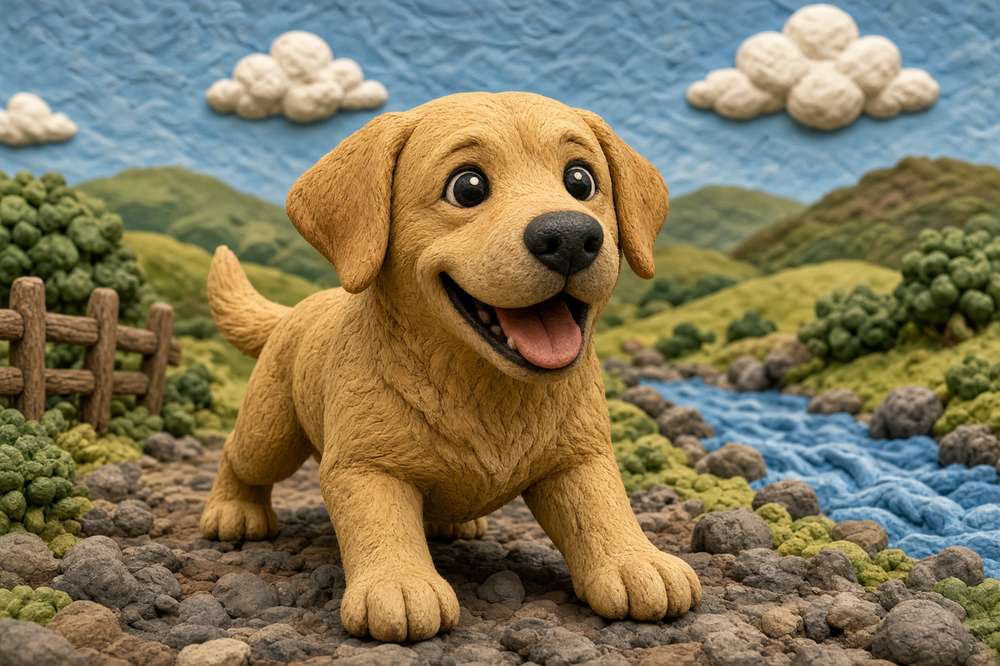 Labrador poster, Claymation Dogs