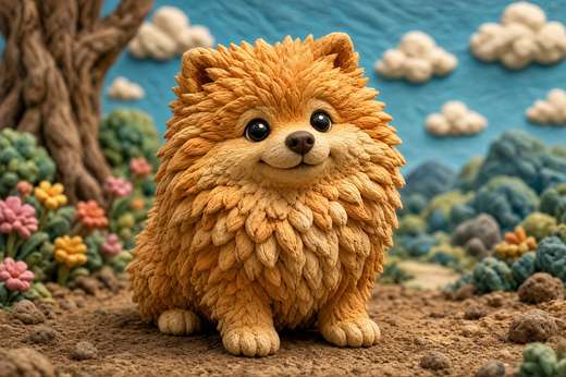 Pomeranian poster, Claymation Dogs