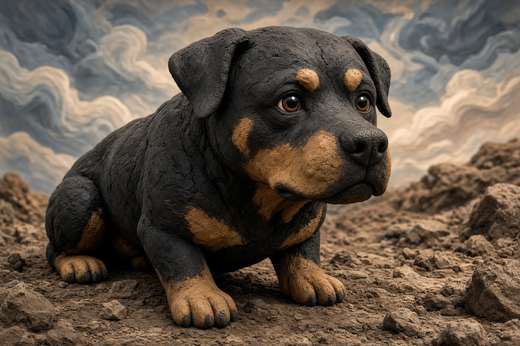 Rottweiler poster, Claymation Dogs