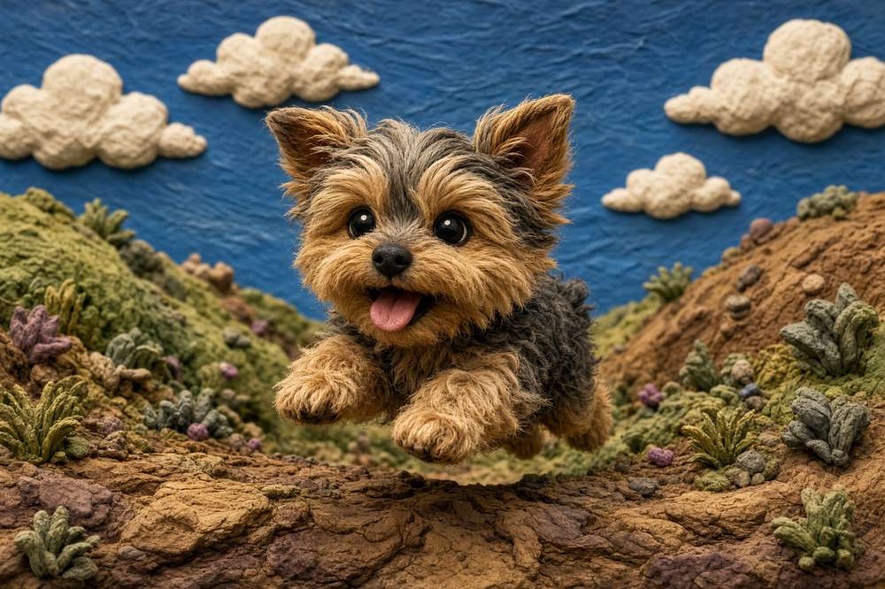 Yorkshire Terrier poster, Claymation Dogs