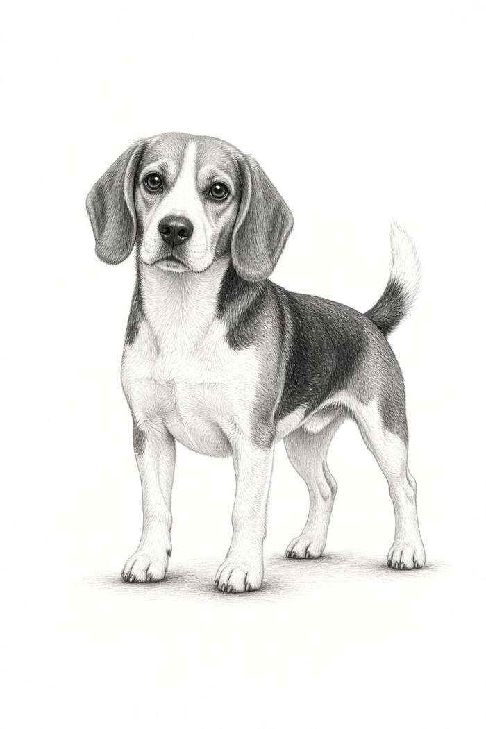 Beagle poster, Sketch Dogs