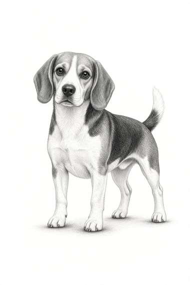 Beagle poster, Sketch Dogs