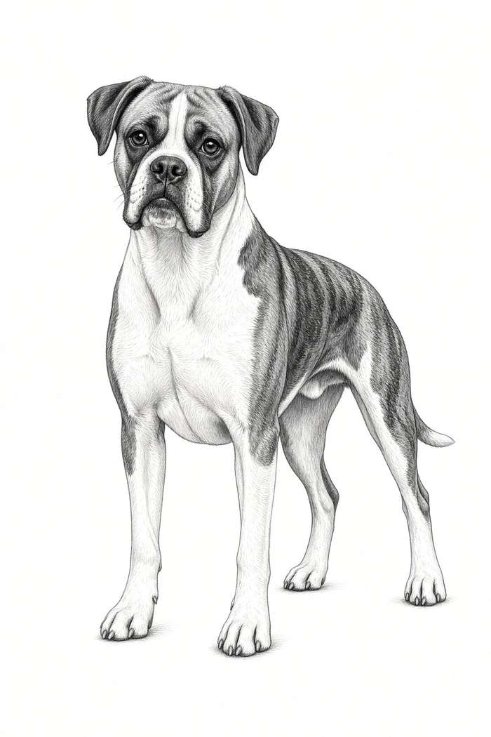 Boxer poster, Sketch Dogs