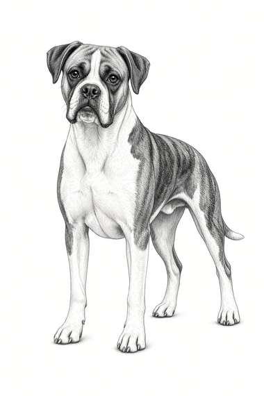 Boxer poster, Sketch Dogs