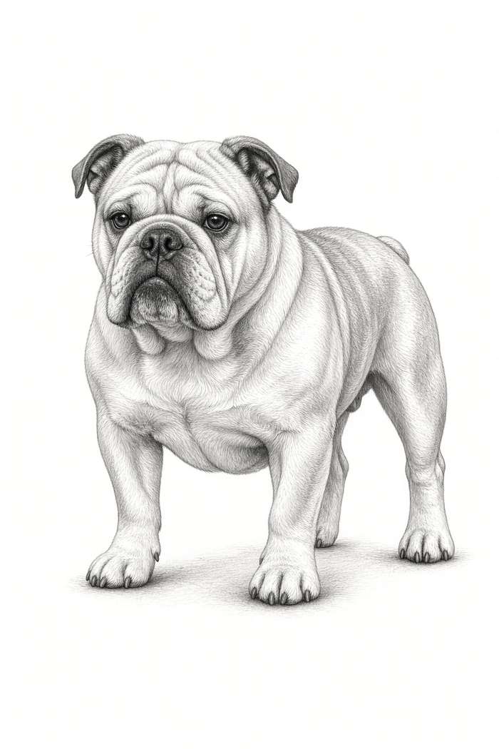 Bulldog poster, Sketch Dogs