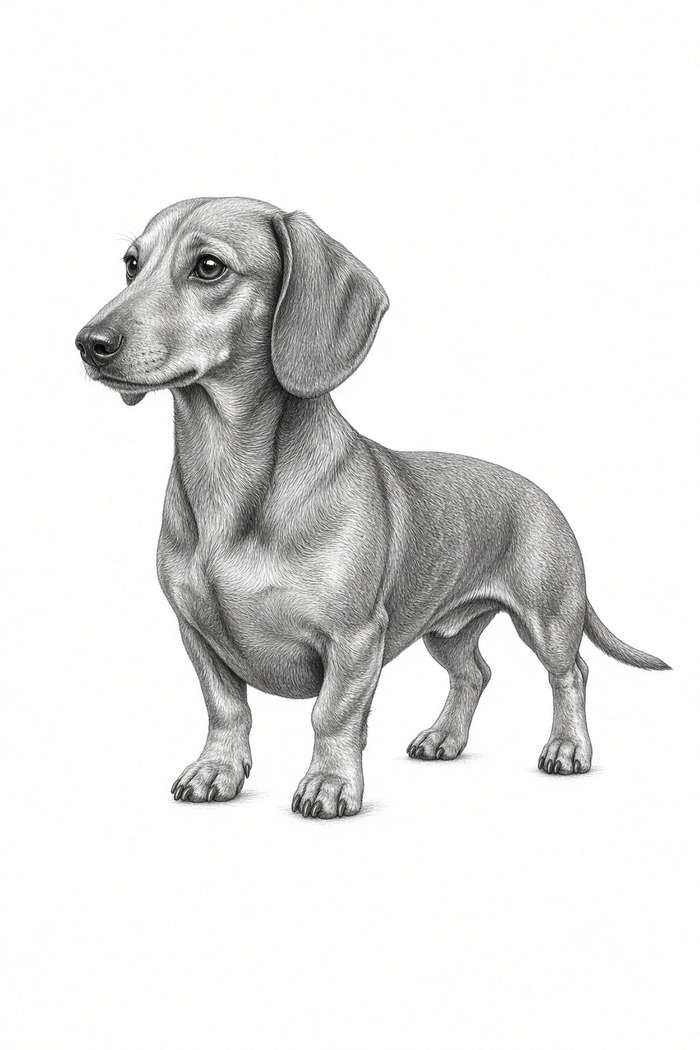 Dachshund poster, Sketch Dogs