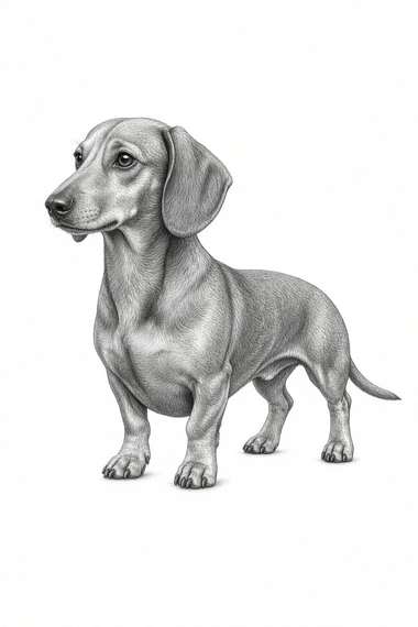 Dachshund poster, Sketch Dogs