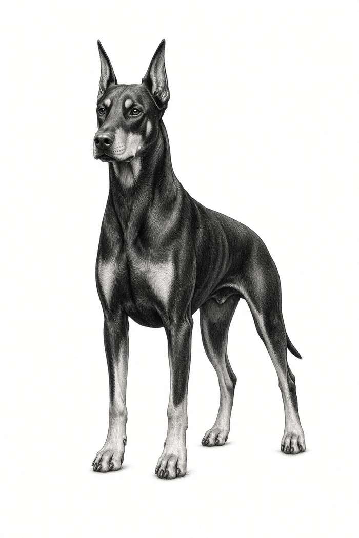Doberman poster, Sketch Dogs