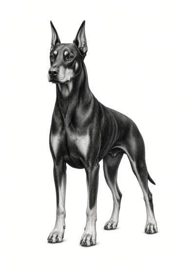 Doberman poster, Sketch Dogs