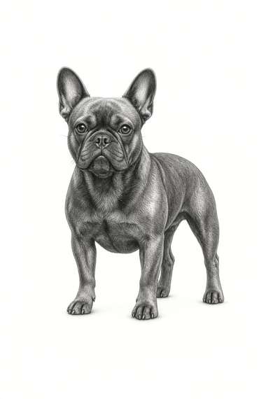 French Bulldog poster, Sketch Dogs