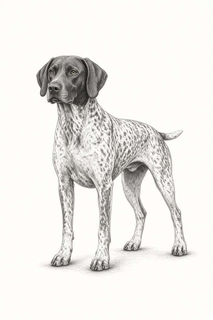 German Shorthaired Pointer poster, Sketch Dogs