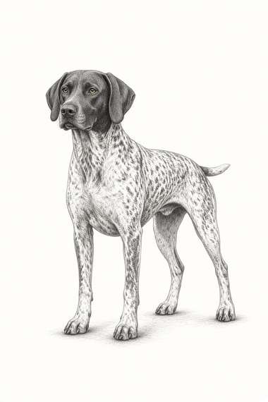 German Shorthaired Pointer poster, Sketch Dogs