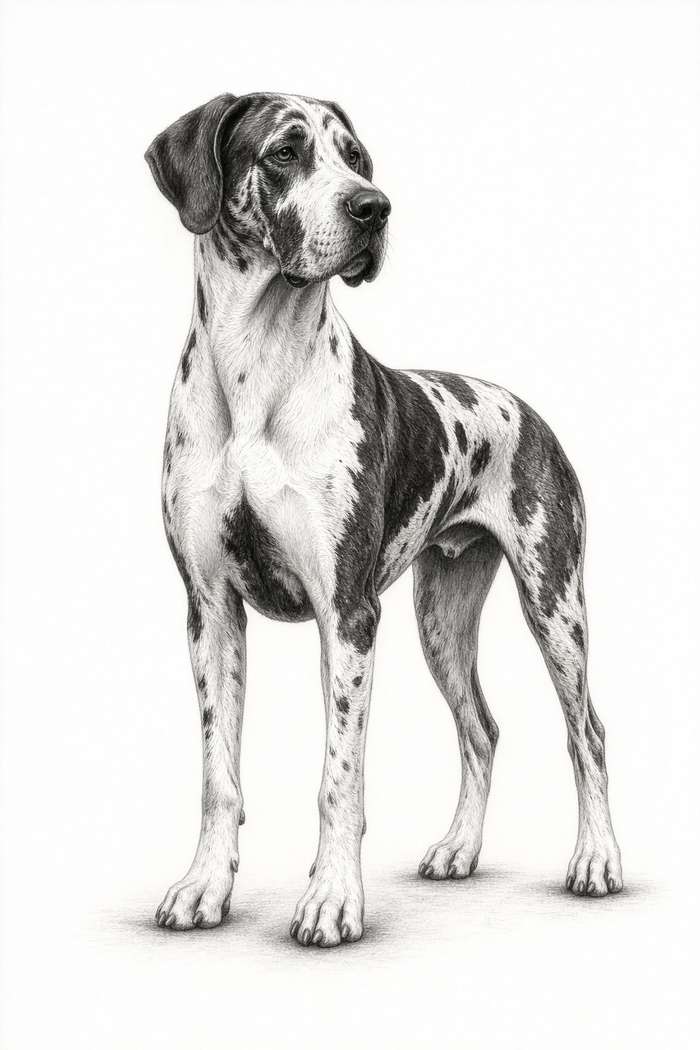 Great Dane poster, Sketch Dogs