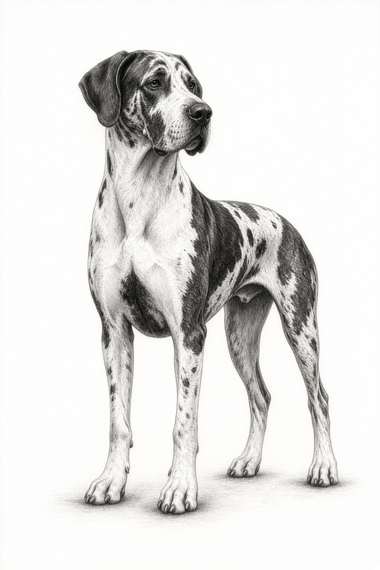 Great Dane poster, Sketch Dogs