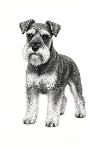 Schnauzer poster, Sketch Dogs