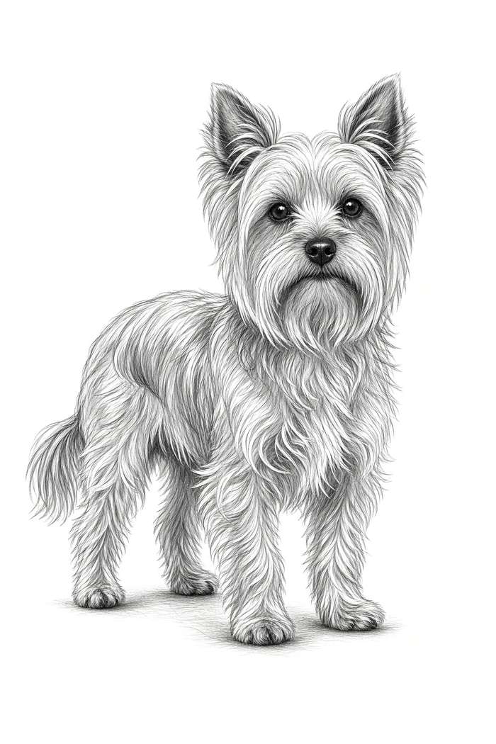 Yorkshire Terrier poster, Sketch Dogs