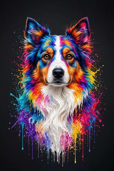 Paint Splash Dogs poster example