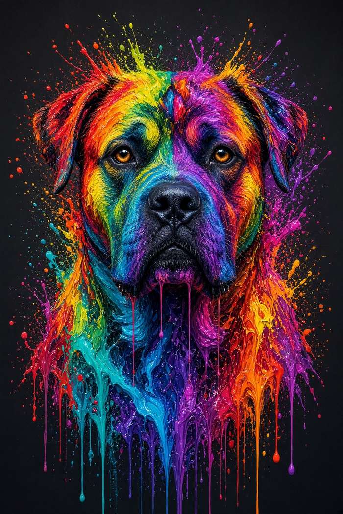 Cane Corso poster, Paint Splash Dogs