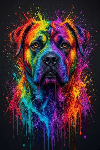 Cane Corso poster, Paint Splash Dogs